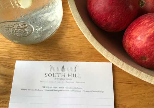 South Hill form next to a fruit bowl