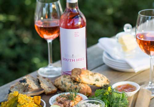 Cheeseboard with the South Hill Rosé